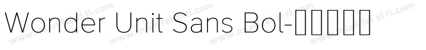 Wonder Unit Sans Bol字体转换